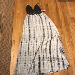 Women’s Tie Dye Crochet Maxi Dress New